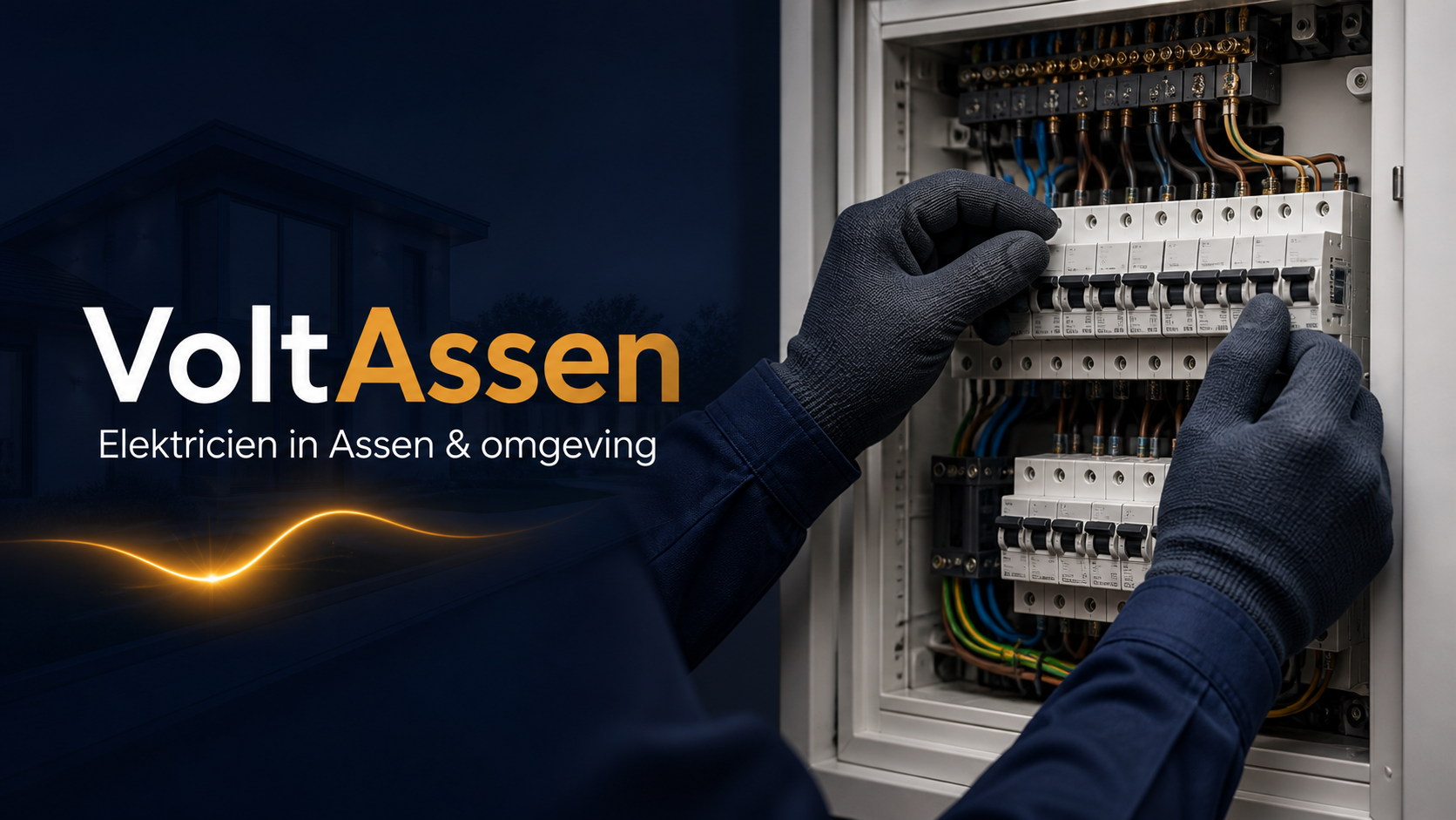 VoltAssen elektricien werkt aan een meterkast